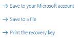 Back up recovery key