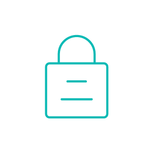 Encryption - teal padlock icon