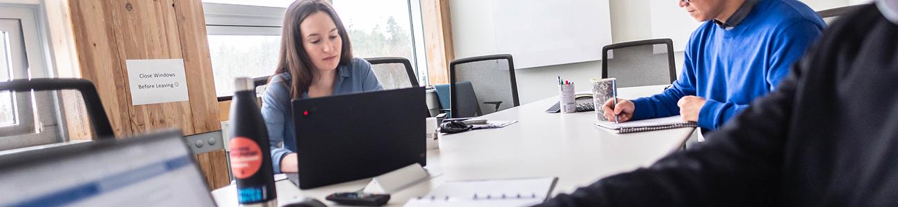 Staff working at the Centre for Interactive Research on Sustainability