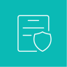 Document with security shield icon