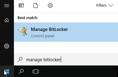 Manage Bitlocker (Windows 8 and 10)